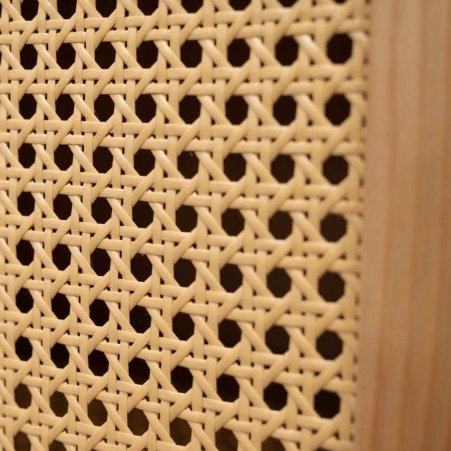 form キャビネット 幅100cm ガモット ラタン調 （ 棚 ラック 食器棚 収納 人工ラタン 引き出し フォーム 可動棚 天然木 リビングボード かごめ編 お掃除ロボット対応 ）_9