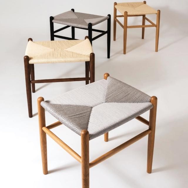 form スツール 座面高44.5cm ペーパーコード トロープ （ 完成品 チェア チェアー 木製 天然木 イス 椅子 いす 腰掛け ベントウッドチェア 四角 来客用 キッチン 玄関 補助 背もたれなし オーク ） 15,230円