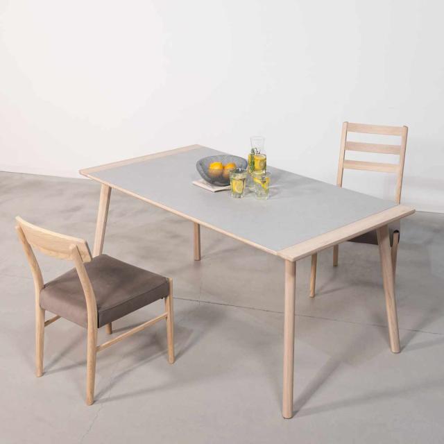 form ダイニングテーブル 幅136cm アーティーク （ テーブル 食卓テーブル 長方形 机 木製 天然木 モルタル調 ダイニング 食卓 リビングテーブル 作業台 木製テーブル ウッドテーブル 奥行80cm コンパクト ）_5