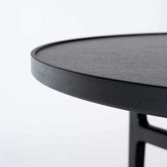 form ローテーブル型 幅86.5cm クロッカス （ リビングテーブル センターテーブル 木製 天然木 石目調 天板 形 テーブル 机 完成品 リビング 3本脚 丸テーブル ソファテーブル コーヒーテーブル ）_12
