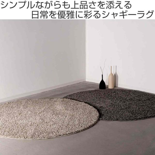 form ラグ 直径160cm 円型 床暖房対応 （ ラグマット カーペット 絨毯 じゅうたん マット 床暖対応 床暖 床暖房 アクセントラグ ホットカーペット対応 防ダニ 抗菌防臭 防炎機能 インテリア ふんわり ）_1
