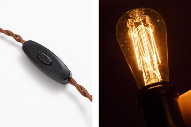 テーブルライト LED対応 電球付き 陶器 布シェード （ MYRE マイア 卓上 ライト 照明 布 シェード 北欧 ナチュラル おしゃれ シンプル ）