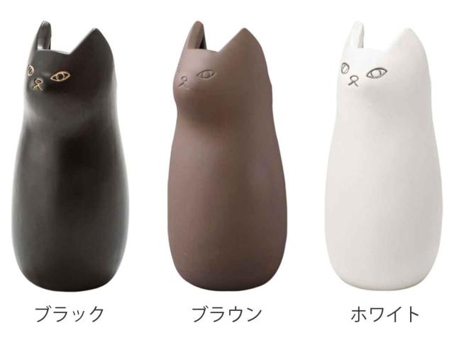 傘立て ネコ 45cm 陶器 （ 傘たて 猫 玄関収納 スリム アンブレラ
