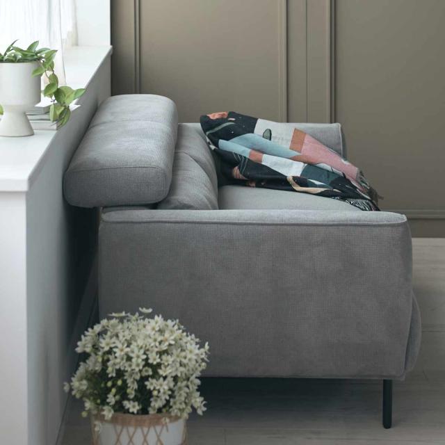 form ソファ 3人掛け 幅185cm ガルニ （ 開梱設置 リクライニング ヘッドレスト 7段階 リビングソファ sofa 肘掛け 脚 取り外し ファブリック ダイニングソファ ポケットコイル ローソファ フロアソファ ）_10