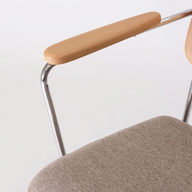 form オフィスチェア 昇降式 座面高44〜51cm デスクチェア エルダー （ ワークチェア パソコンチェア キャスター付き ラタン調 天然木 木製 肘掛け スチール 学習椅子 勉強椅子 座面 高さ調節 イス オフィス 仕事 ）_11