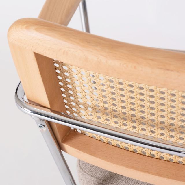 form オフィスチェア 昇降式 座面高44〜51cm デスクチェア エルダー （ ワークチェア パソコンチェア キャスター付き ラタン調 天然木 木製 肘掛け スチール 学習椅子 勉強椅子 座面 高さ調節 イス オフィス 仕事 ）_12