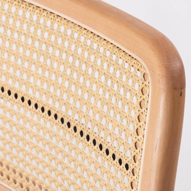 form オフィスチェア 昇降式 座面高44〜51cm デスクチェア エルダー （ ワークチェア パソコンチェア キャスター付き ラタン調 天然木 木製 肘掛け スチール 学習椅子 勉強椅子 座面 高さ調節 イス オフィス 仕事 ）_8