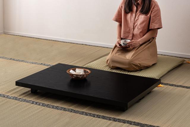 テーブル 幅95cm 折りたたみ 法事テーブル （ 机 折り畳み 1人用 2WAY ハイテーブル ローテーブル フォールディング 木目調 お座敷 座敷 法事 和風 完成品 写経 奥行60cm 料亭 旅館 神社 お寺 宴会 シンプル ）_5