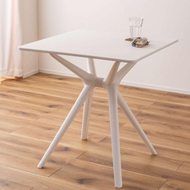 ダイニングテーブル 幅70cm 正方形 軽量 ガーデンテーブル （ テーブル 食卓テーブル 机 リビングテーブル 屋外 デスク PC ダイニング 食卓 作業台 オフィス カフェ ベランダ 庭 アウトドア ガーデン家具 軽い ）_4