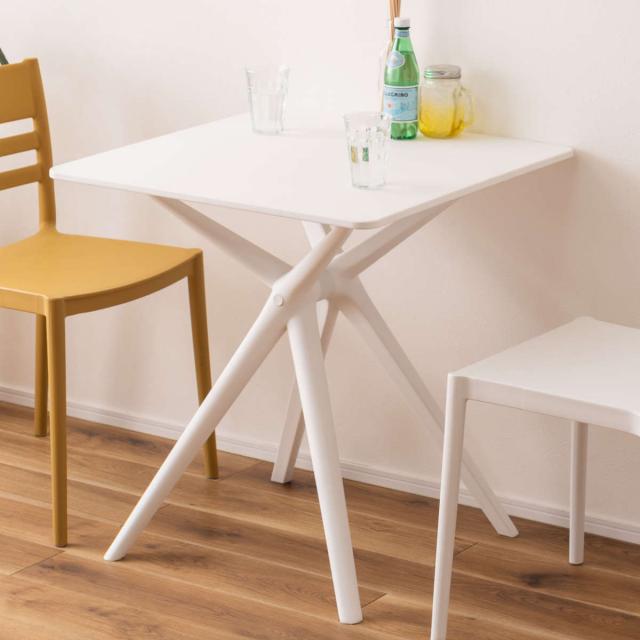 ダイニングテーブル 幅70cm 正方形 軽量 ガーデンテーブル （ テーブル 食卓テーブル 机 リビングテーブル 屋外 デスク PC ダイニング 食卓 作業台 オフィス カフェ ベランダ 庭 アウトドア ガーデン家具 軽い ）_6