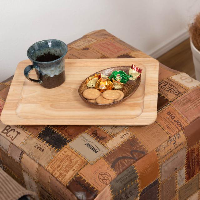 スツール キューブ 高さ44cm おしゃれ パッチワーク 完成品 （ 椅子 チェア 腰掛け イス ヴィンテージ調 本革 合皮 サイドテーブル オットマン 軽量 四角 革タグ サブチェア 来客用 リビング キッチン 玄関 簡易テーブル 軽い ）_3