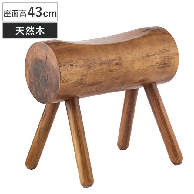 スツール 高さ45cm 木製 ウッドスツール （ 完成品 天然木 チェア チェアー 1人掛け イス 椅子 いす 腰掛け キッチン 背もたれなし 耐荷重約80kg 来客用 サブチェア 玄関 リビング 木製スツール ）