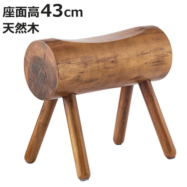 スツール 高さ45cm 木製 ウッドスツール （ 完成品 天然木 チェア チェアー 1人掛け イス 椅子 いす 腰掛け キッチン 背もたれなし 耐荷重約80kg 来客用 サブチェア 玄関 リビング 木製スツール ）