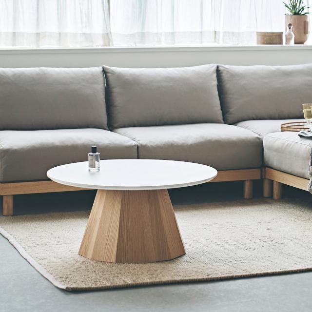 form ローテーブル 脚のみ 天板別売り形 パルマ （ ローテーブル専用脚 テーブル 脚 専用 一本脚木製 天然木 オーク 多角形 リビングテーブル センターテーブル 木製脚 組み合わせ ）_11