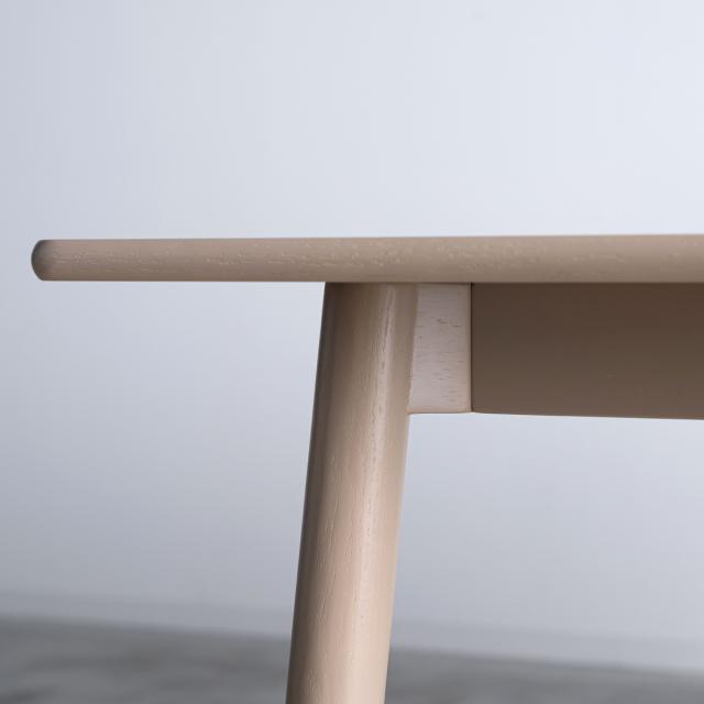 form ダイニングテーブル 幅135cm 木製 天然木 ヒソップ （ テーブル 食卓テーブル 机 ダイニング 食卓 リビングテーブル オーク 奥行80cm 丸脚 シンプル 作業台 木製テーブル ウッドテーブル 長方形 ）_3