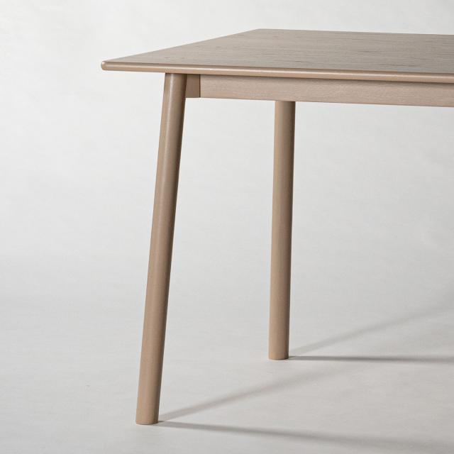 form ダイニングテーブル 幅135cm 木製 天然木 ヒソップ （ テーブル 食卓テーブル 机 ダイニング 食卓 リビングテーブル オーク 奥行80cm 丸脚 シンプル 作業台 木製テーブル ウッドテーブル 長方形 ）_7