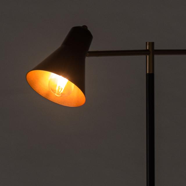 form フロアライト LED対応 電球付き 角度調節 （ スタンドライト 間接照明 フロア ゴールド スリム インテリア 寝室 リビング おしゃれ スタイリッシュ シンプル モノトーン ）_12