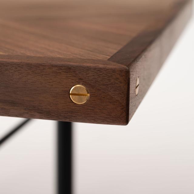 form ローテーブル 幅110cm 木製 天然木 ヘリンボーン ジュニパー （ テーブル 机 長方形 奥行50cm センターテーブル リビングテーブル リビング 木製テーブル おしゃれ コーヒーテーブル スチール ）