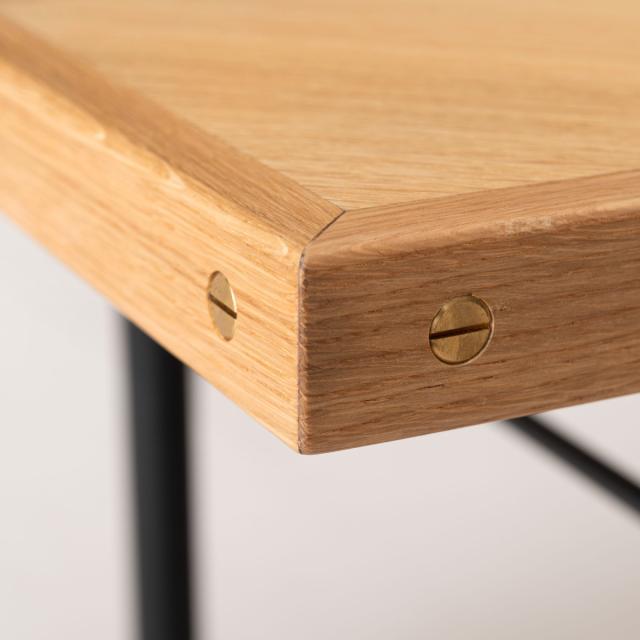 form ローテーブル 幅110cm 木製 天然木 ヘリンボーン ジュニパー （ テーブル 机 長方形 奥行50cm センターテーブル リビングテーブル リビング 木製テーブル おしゃれ コーヒーテーブル スチール ）