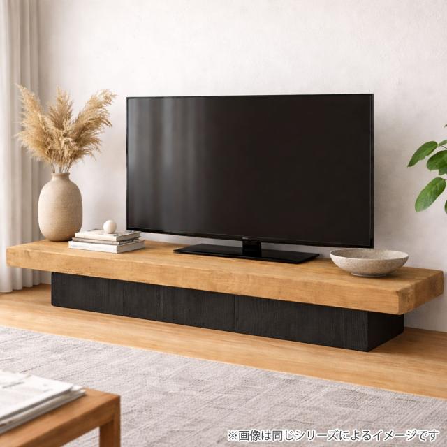 テレビ台 幅180cm 天然木 ローボード （ TV台 棚 ラック ディスプレイラック シェルフ パイン古材 飾り棚 収納 家具 ヴィンテージ調 ）_2