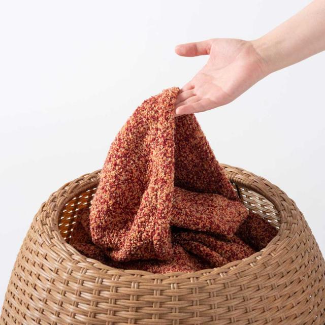 サイドテーブル 高さ50cm 円形 収納付き バレル （ ミニテーブル テーブル ラタン調 収納 ソファサイド ベッドサイド 丸テーブル プランターカバー ナイトテーブル コーヒーテーブル ベッドテーブル 玄関 ブランケット 小物収納 ）_17
