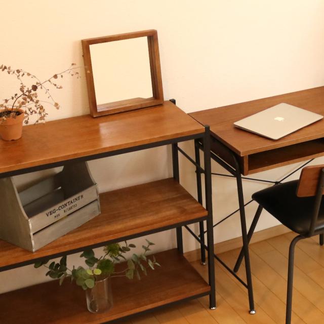 ボックスミラー 幅30cm Paulo 木製 桐 壁掛け 鏡 壁掛け（ 鏡 ミラー