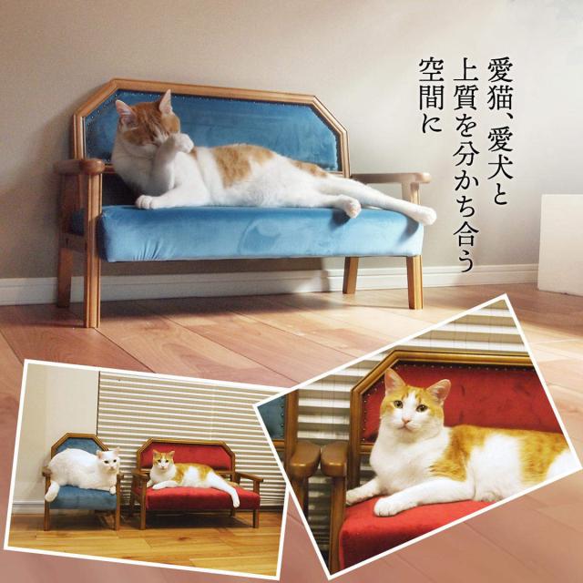 キッズソファ ペットソファ 座面高22cm ベロア生地 シングルソファ