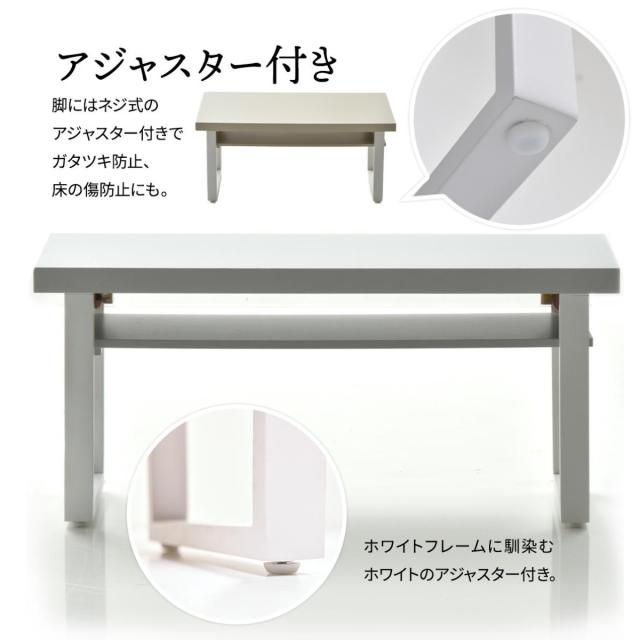 ローテーブル 折りたたみ 幅80cm 収納棚付 Noko （ センターテーブル リビングテーブル 長方形 テーブル 収納付き 折り畳み 完成品 奥行38cm リビング おしゃれ 座卓 カフェテーブル コーヒーテーブル 作業台 隙間収納 ）_15