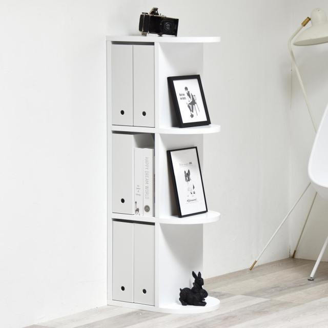 本棚 収納棚 マルチ収納ラック ラック ホワイト 北欧 シンプル 幅40cm オープンラック 幅40cm 4段 本棚 A4対応 ホワイト （ ラック 棚 縦置き