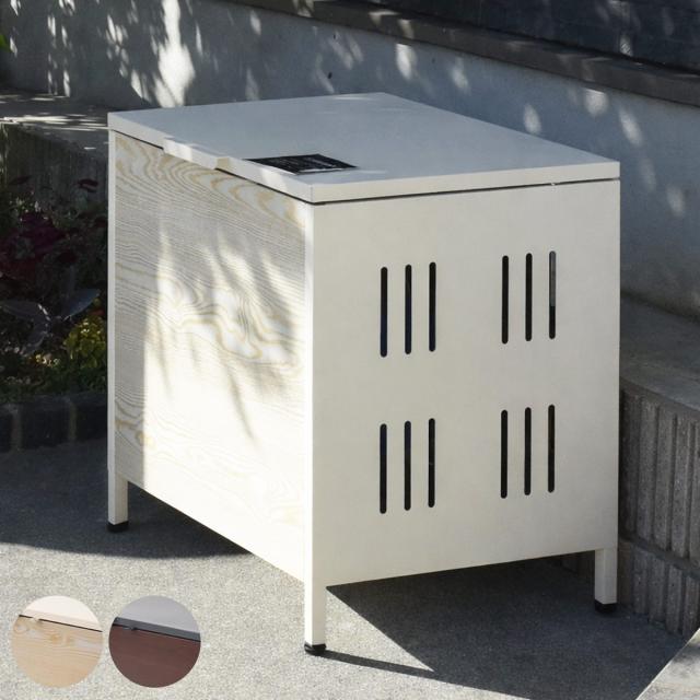 ゴミ箱 屋外ゴミ収納庫 Lucre Sサイズ 屋外 （ 110L 幅64cm ゴミ 2袋分 屋外ストッカー ゴミ置き場 ゴミ捨て おしゃれ 木目 洗える 水抜き穴 鍵穴付き 110リットル 大容量 ダストボックス ごみ箱 ソフトクローズ ）