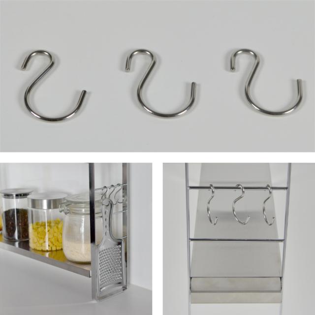 調味料ラック 伸縮スリムラック 幅52〜91cm フック付き bws SELECTION