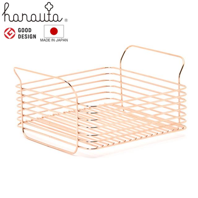 燕三条産hanautaキッチンバスケットS （ピンクゴールド） キッチンバスケット S hanauta ハナウタ ローズゴールド （ ワイヤー