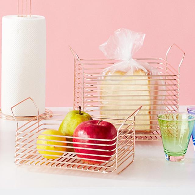 キッチンバスケット S hanauta ハナウタ ローズゴールド （ ワイヤー