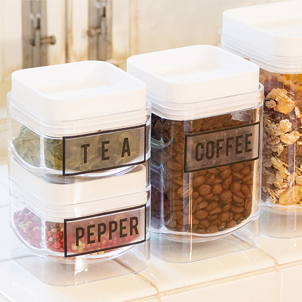 キャニスター スタッキング 500ml 角型 樹脂製 保存容器 ストッカー 調味料入れ スパイスボトル 調味料ポット 調味料容器 スパイス容の通販はau Pay マーケット リビングート