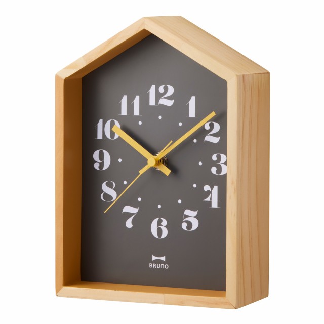 BRUNO 置掛両用時計 ウッドハウスクロック 連続秒針 （ ブルーノ 時計
