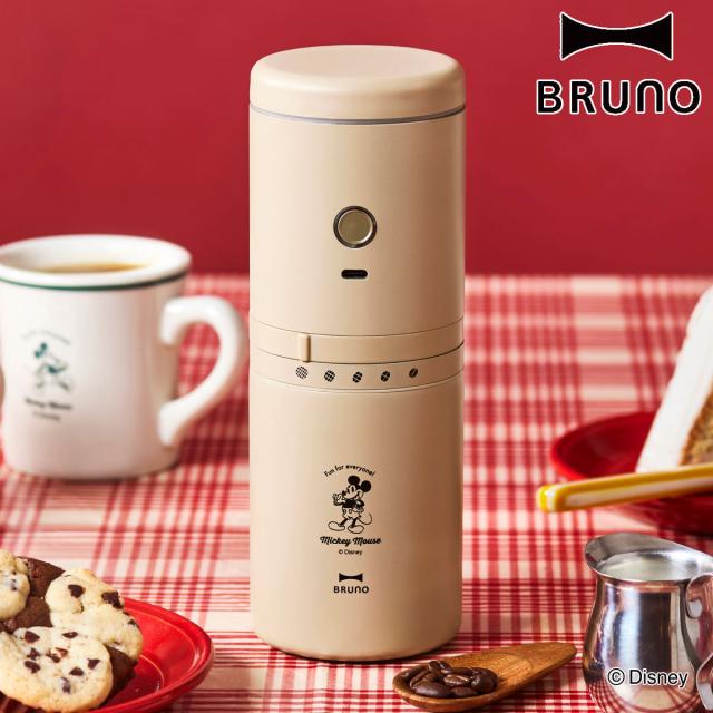 BRUNO コーヒーメーカー DISNEY 真空二重構造 パーソナル電動ミルコーヒーメーカー （ ブルーノ 電動ミル ドリッパー 一体型 ディズニー American Diner 5段階調節 コンパクト コードレス キッチン家電 スリム USB充電 おしゃれ ）