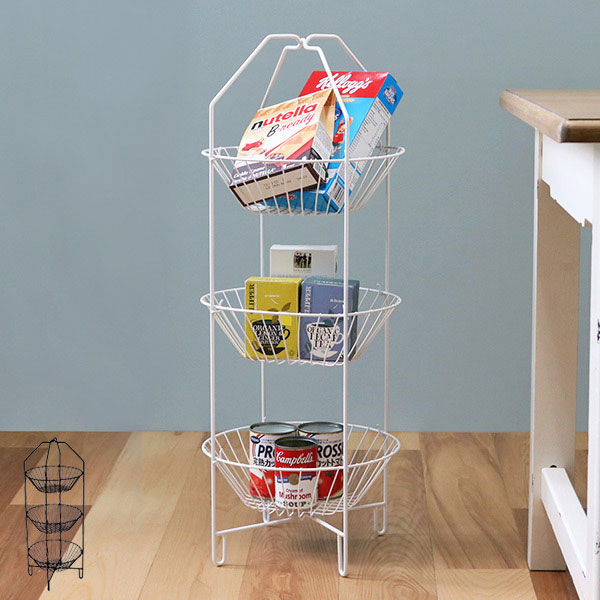 バスケットスタンド 3段 ディスプレイ キッチン収納 収納 かご 小物入れ バスケット 飾り ワイヤー カゴ 卓上 小物収納 バスケット収の通販はau Pay マーケット お弁当グッズのカラフルbox