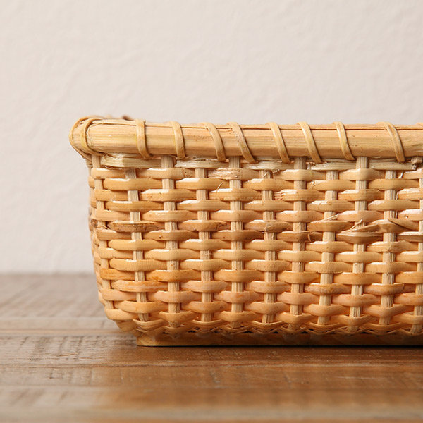 バスケット 幅26×奥行17×高さ7cm 籐 ラタン ナンタケット風 小物収納
