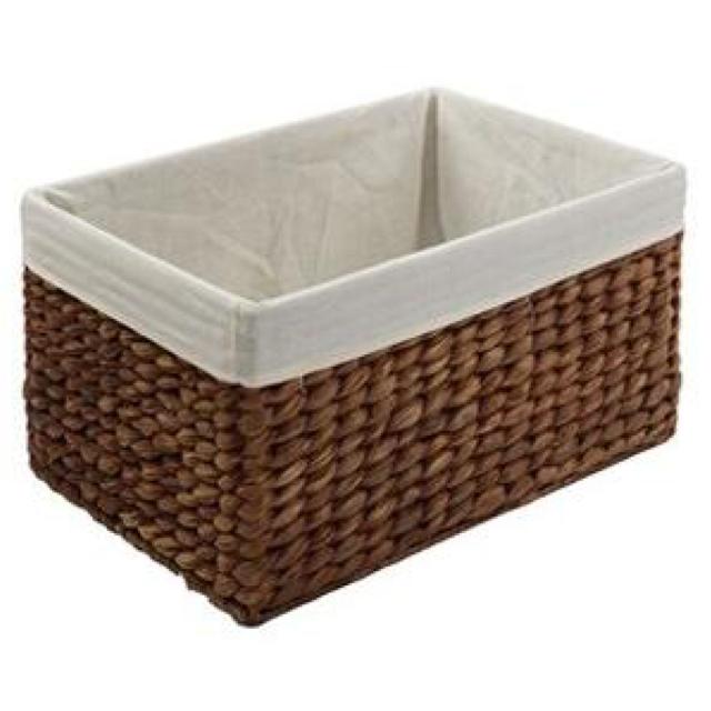 収納ボックス バスケット 内布 約 幅36×奥行26×高さ20cm かご
