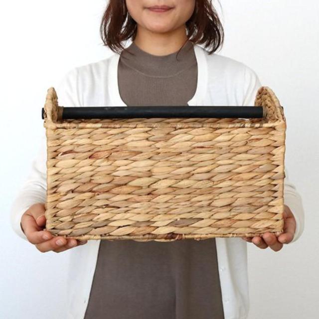 マガジンラック バスケット ウォーターヒヤシンス 収納 ボックス 幅35