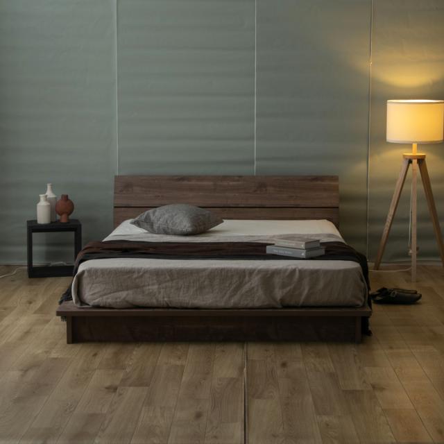 ローベッド ダブル Apel LUKA すのこ 廃材再利用 （ ベッド ベット フロアベッド ベッドフレーム 低い 木目調 地球温暖化防止 北欧 モダン ナチュラル ）