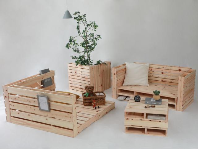 繊細すのこ パレットベッド ハーフパレット 4枚入り 国産ひのき すのこ 日本製 （ 50cm 正方形 フロアベッド ロータイプ 連結可能 組合せ アレンジ ベット 自由 シンプル ナチュラル 無塗装 木製 天然木 ）_11