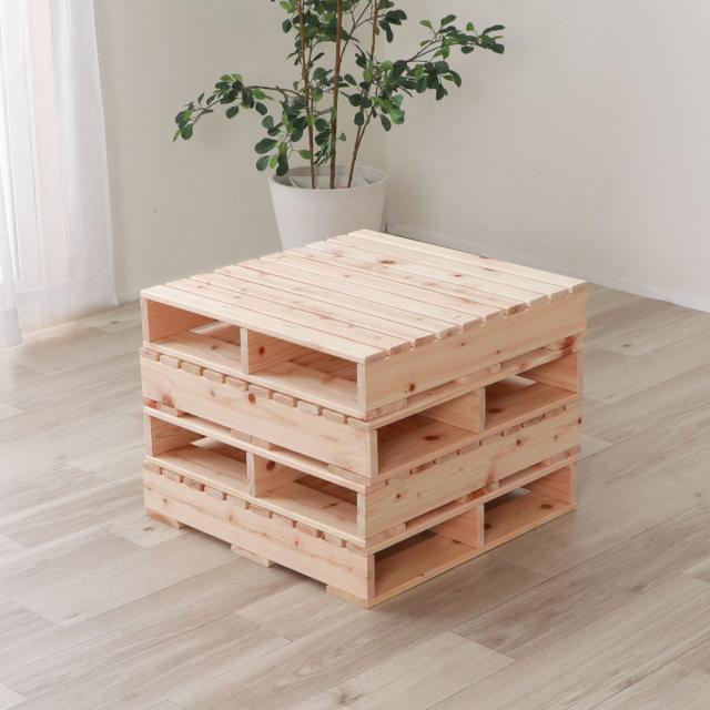 繊細すのこ パレットベッド ハーフパレット 4枚入り 国産ひのき すのこ 日本製 （ 50cm 正方形 フロアベッド ロータイプ 連結可能 組合せ アレンジ ベット 自由 シンプル ナチュラル 無塗装 木製 天然木 ）