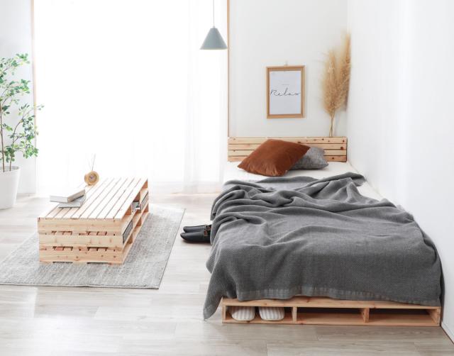 繊細すのこ パレットベッド シングルパレット 単品1枚 国産ひのき すのこ 日本製 （ 98×50cm 連結可能 組合せ アレンジ ベット 自由 シンプル ナチュラル 無塗装 木製 天然木 ）_14