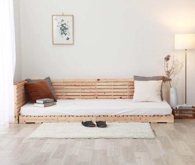 繊細すのこ パレットベッド シングルパレット 単品1枚 国産ひのき すのこ 日本製 （ 98×50cm 連結可能 組合せ アレンジ ベット 自由 シンプル ナチュラル 無塗装 木製 天然木 ）_16