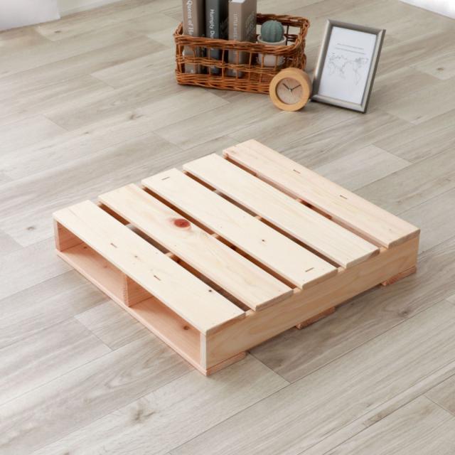 パレットベッド ハーフパレット 単品1枚 国産ひのき すのこ 日本製 （ 50cm 正方形 連結可能 組合せ アレンジ 自由 シンプル ナチュラル 無塗装 木製 天然木 ）の通販は