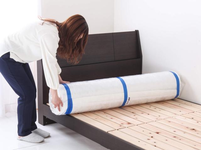 マットレス セミシングル ポケットコイル 厚さ18cm 圧縮梱包 （ 80×195cm ベッド マット 平行配列 体圧分散 スリム コンパクト ウレタン 二重キルト構造 ベット ベッドマットレス 寝具 ）_14