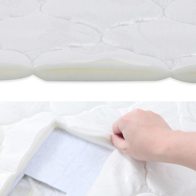 マットレス セミシングル ポケットコイル 厚さ18cm 圧縮梱包 （ 80×195cm ベッド マット 平行配列 体圧分散 スリム コンパクト ウレタン 二重キルト構造 ベット ベッドマットレス 寝具 ）_8
