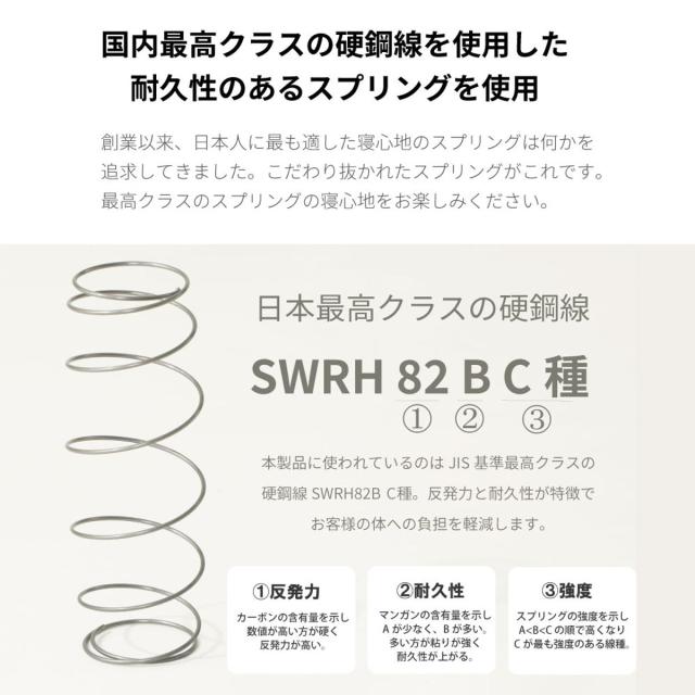 マットレス シングル デオファクター 夜香プレミアム 抗ウイルス ポケットコイル ( 高反発ウレタン 体圧分散 抗カビ 抗菌 防臭 防ダニ 厚さ26cm 日本製 Antivirus加工 快眠 快適 睡眠 理想 寝心地 )