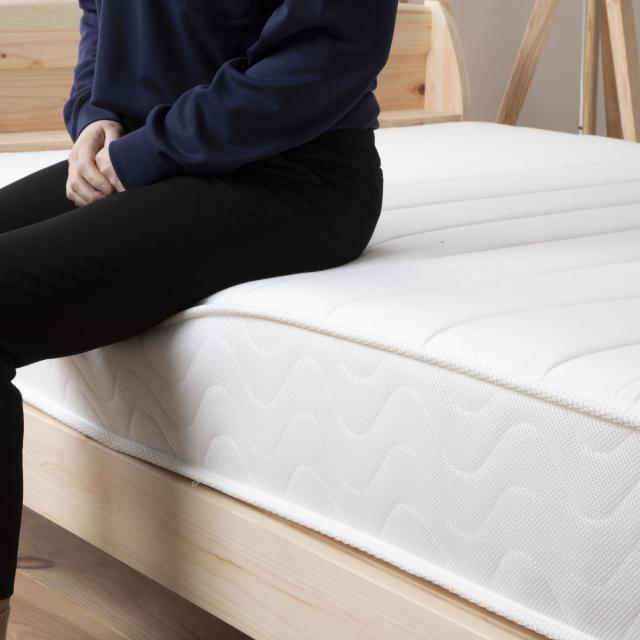 収納付きベッド セミシングル マットレス付 夜香ハイグレード 日本製 （ ベッド 収納付 コンセント マットレスセット 宮棚 棚 選べる硬さ マットレス ポケットコイル 抗菌 防臭 防ダニ 柔らかめ 普通 硬め ）_9